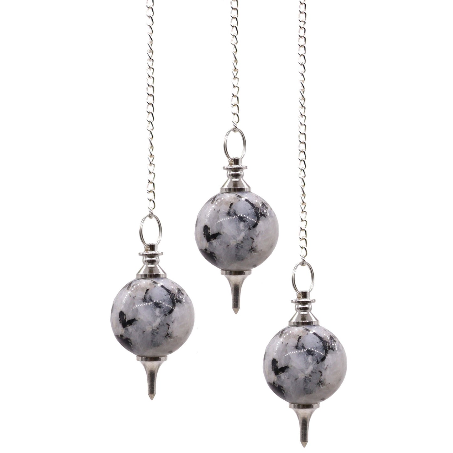 Rainbow Moonstone Sphere Pendulum - One Pendant