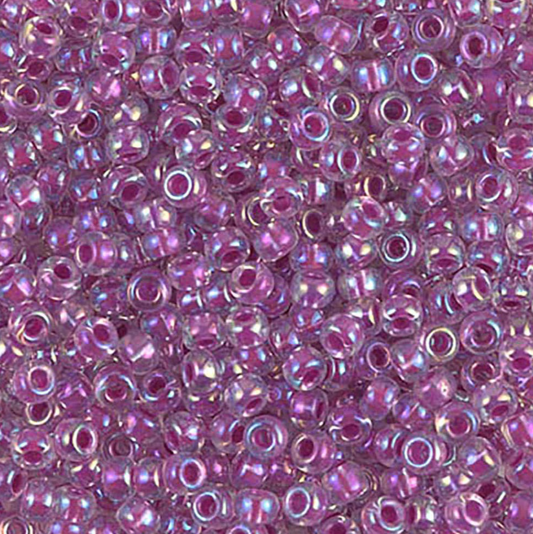 Raspberry Lined Crystal 8-0264 Miyuki 8/0 Round Japanese Seed Beads 20 grams