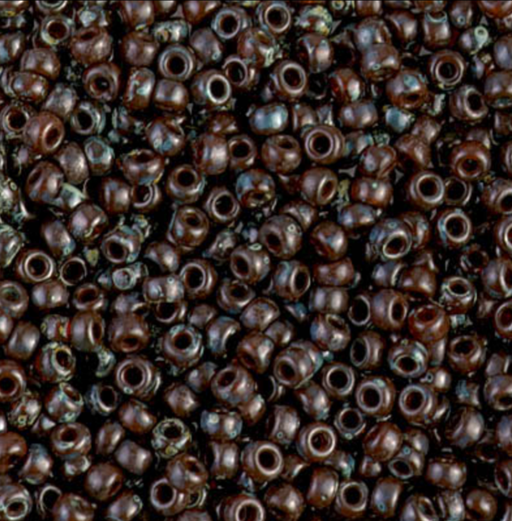 Red Brown Transparent Picasso 8-4503 Miyuki 8/0 Round Japanese Seed Beads 20 grams