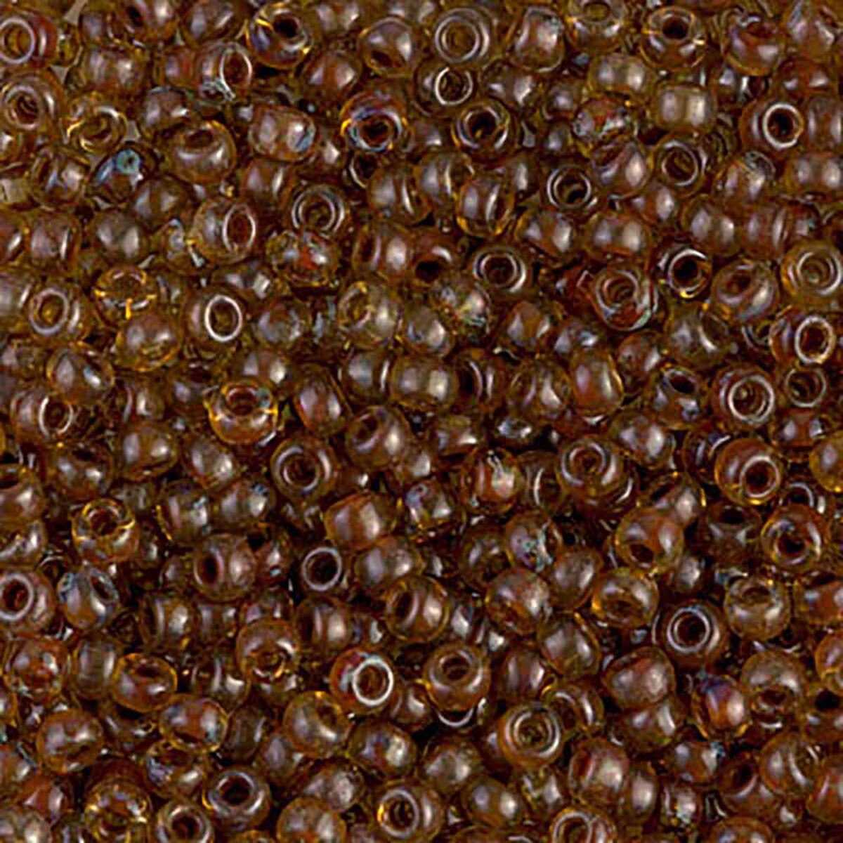 Saffron Transparent Picasso 8-4501 Miyuki 8/0 Round Japanese Seed Beads 20 grams