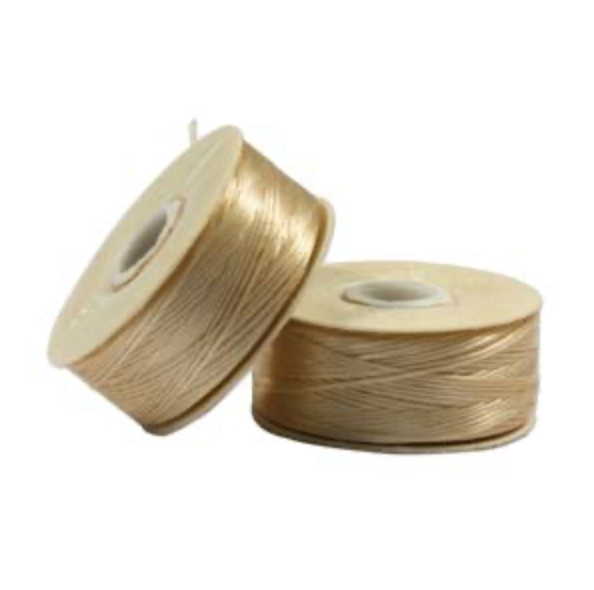 Champagne Nymo Beading Thread Size B - One Bobbin