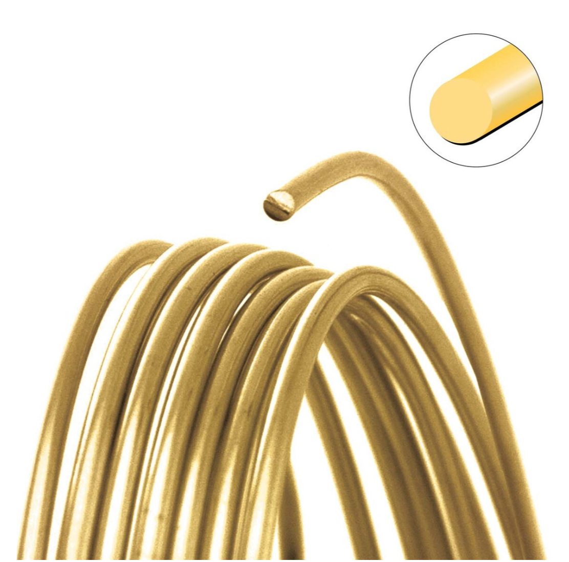 18 Gauge Gold Colour Round Craft Wire by Beadsmith Pro Quality Non Tarnish
