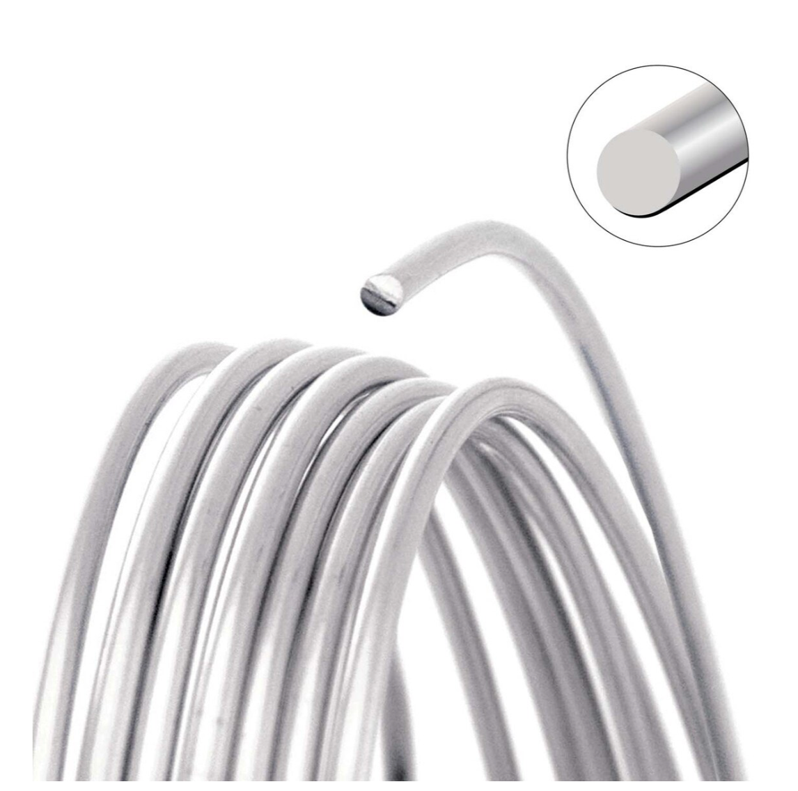 18 Gauge Silver Colour Round Craft Wire by Beadsmith Pro Quality Non Tarnish 4yd