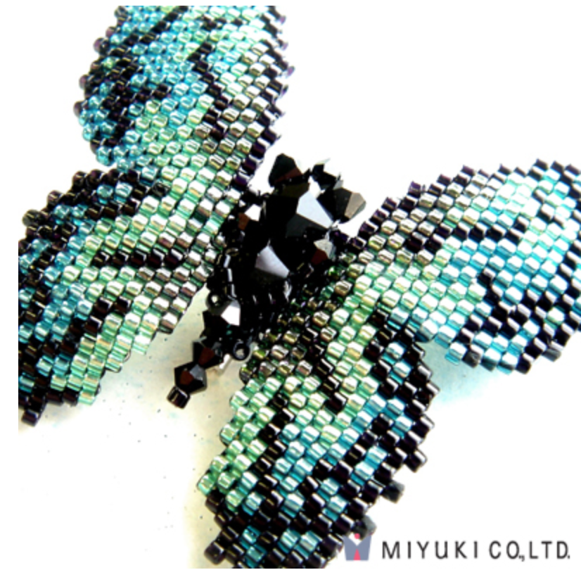 Miyuki Lazuline Butterfly Brooch Kit