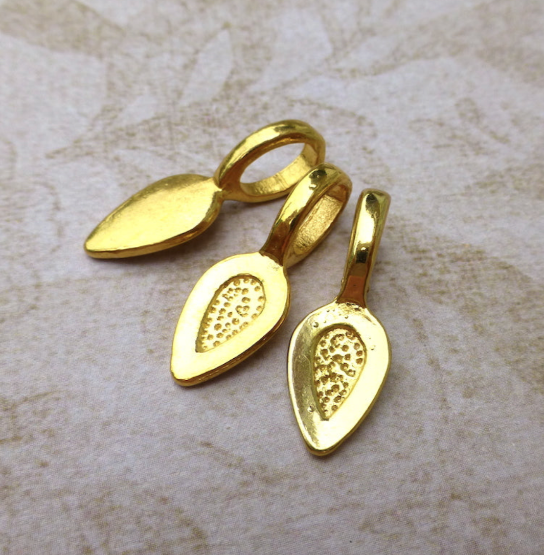 Gold Colour Glue on Bail Eye - Pack of 20