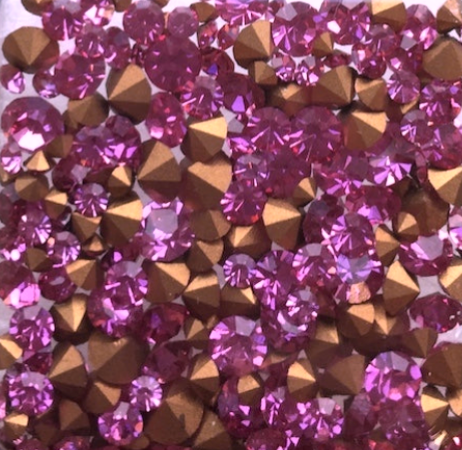 Rose Preciosa Chaton Rhinestones - 5 Grams of Mix Sizes