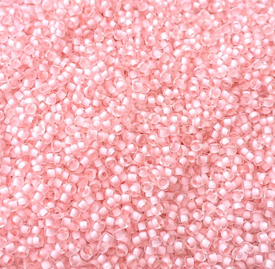 Semi Matte Pale Pink Lined Crystal 11-1923 Miyuki 11/0 Round Japanese Seed Beads 20 grams