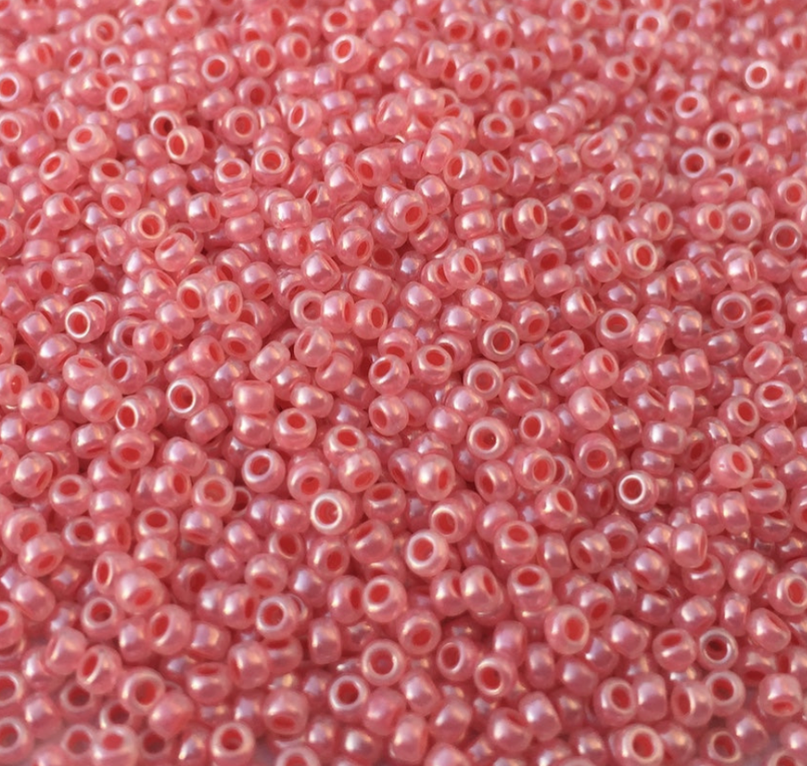 Semi Matte Salmon Lined Opal 11-2345 Miyuki 11/0 Round Japanese Seed Beads 20 grams