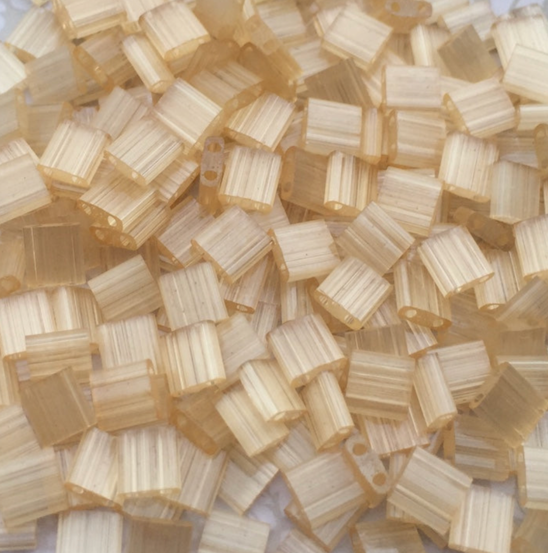 Silk Pale Light Orange Miyuki Tila Beads 8 grams