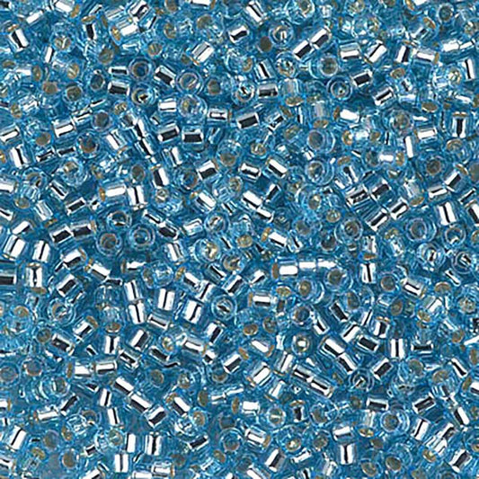Silver Lined Aqua DBM0044 Miyuki Delica 10/0 Japanese Cylinder Beads 10 grams