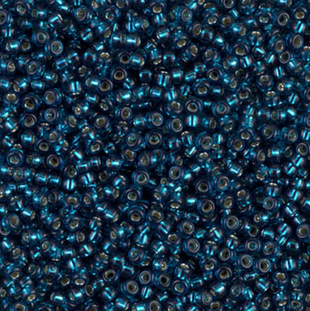 Silver Lined Blue Zircon Dyed 11-1425 Miyuki 11/0 Round Japanese Seed Beads 20 grams