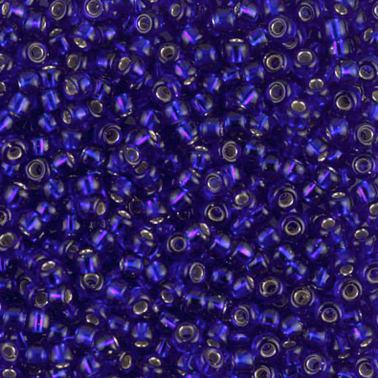 Silver Lined Cobalt 8-0709 Miyuki 8/0 Round Japanese Seed Beads 20 grams