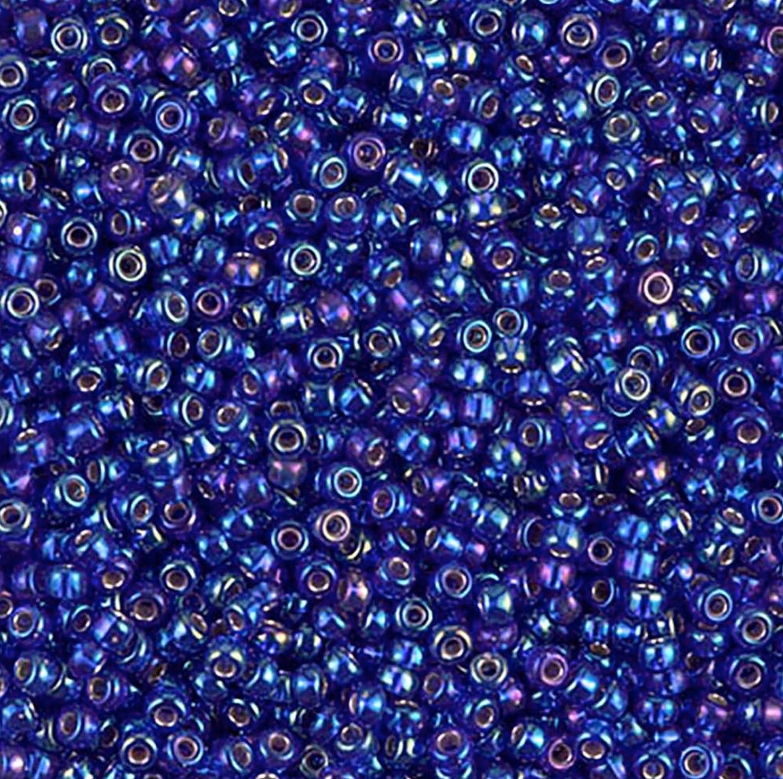 Silver Lined Cobalt AB 11-1020 Miyuki 11/0 Round Japanese Seed Beads 20 grams