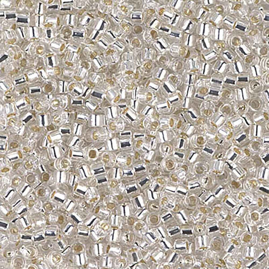 Silver Lined Crystal DBM0041 Miyuki Delica 10/0 Japanese Cylinder Beads 10 grams