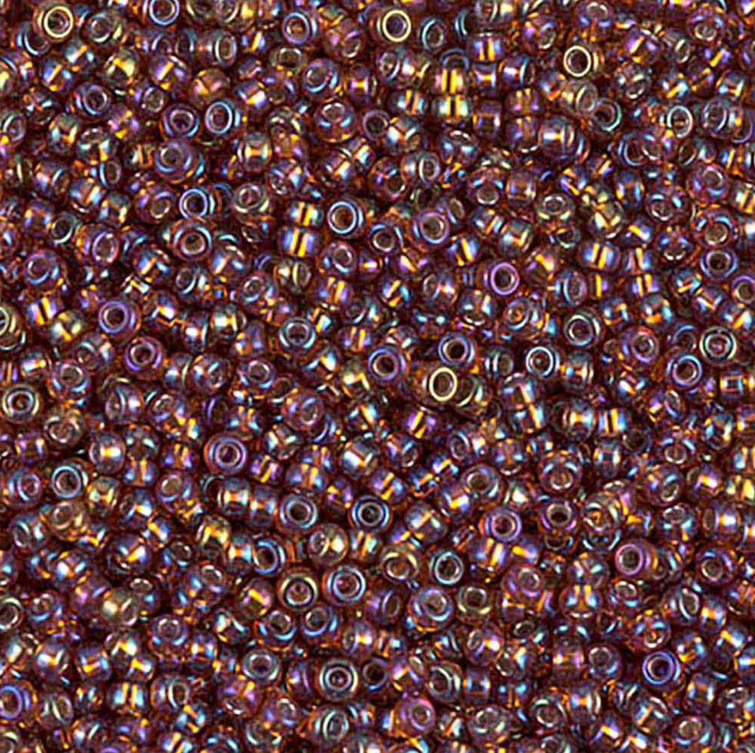 Silver Lined Dark Topaz AB 11-1005 Miyuki 11/0 Round Japanese Seed Beads 20 grams