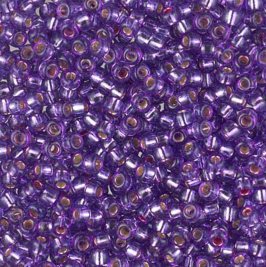 Silver Lined Lavender Duracoat 8-4278 Miyuki 8/0 Round Japanese Seed Beads 20 grams