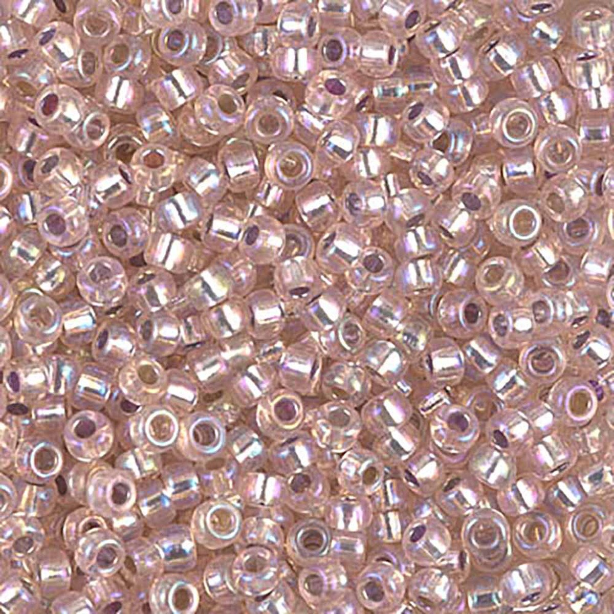 Silver Lined Light Blush AB 8-1023 Miyuki 8/0 Round Japanese Seed Beads 20 grams
