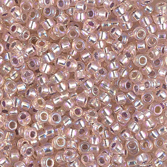 Silver Lined Light Blush AB 8-1023 Miyuki 8/0 Round Japanese Seed Beads 20 grams