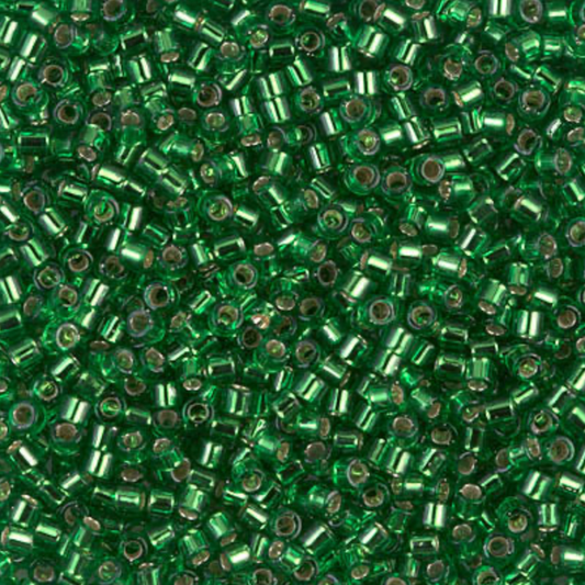 Silver Lined Light Green DBM0046 Miyuki Delica 10/0 Japanese Cylinder Beads 10 grams