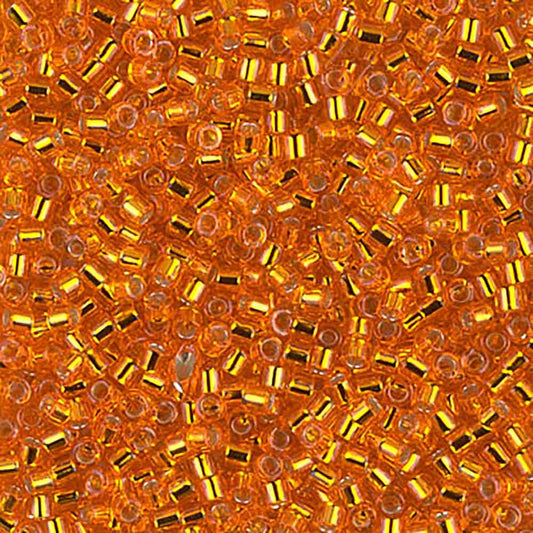 Silver Lined Orange DBM0045 Miyuki Delica 10/0 Japanese Cylinder Beads 10 grams