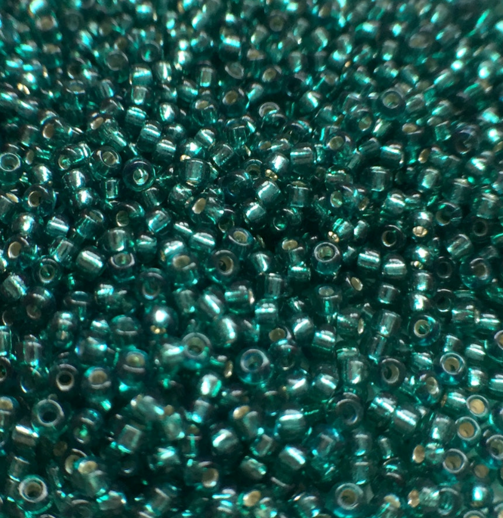 Silver Lined Teal 11-1424 Miyuki 11/0 Round Japanese Seed Beads 20 grams