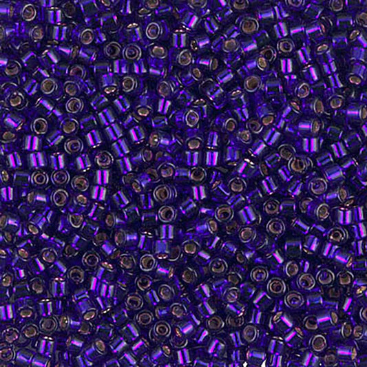 Silver Lined Violet Dyed DBM0610 Miyuki Delica 10/0 Japanese Cylinder Beads 10 grams