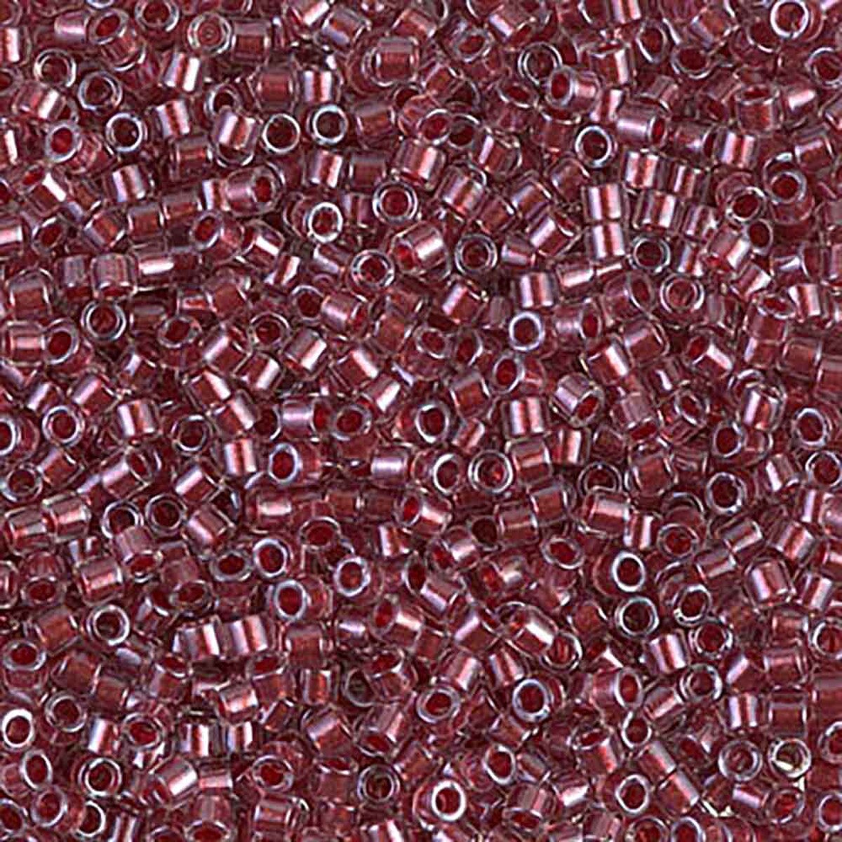Sparkling Cranberry Lined Crystal DBM0924 Miyuki Delica 10/0 Japanese Cylinder Beads 10 grams