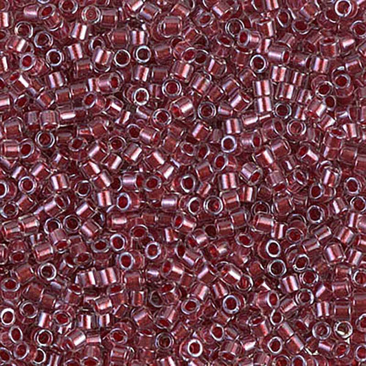 Sparkling Cranberry Lined Crystal DBM0924 Miyuki Delica 10/0 Japanese Cylinder Beads 10 grams