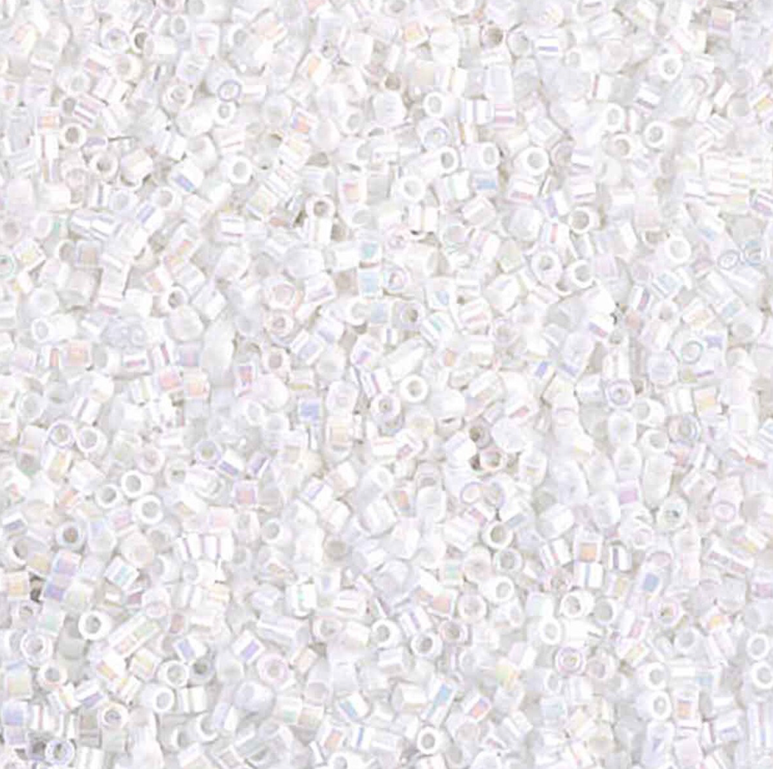 White Pearl AB DBS0202 Miyuki Delica 15/0 Japanese Cylinder Beads 7 grams