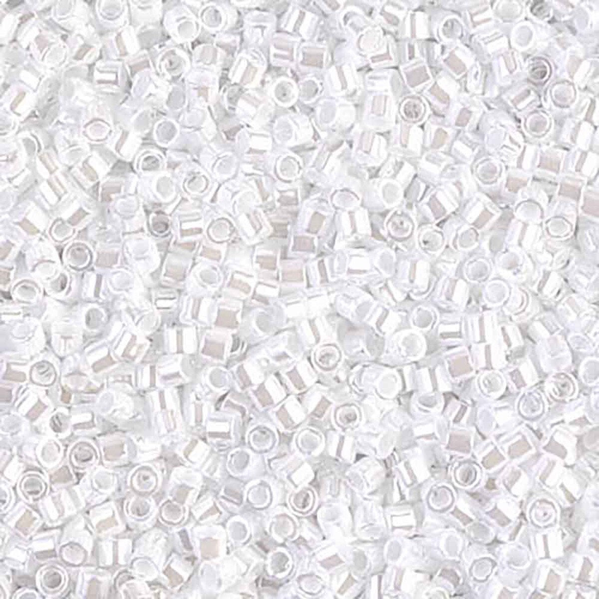 White Pearl DBM0201 Miyuki Delica 10/0 Japanese Cylinder Beads 10 grams