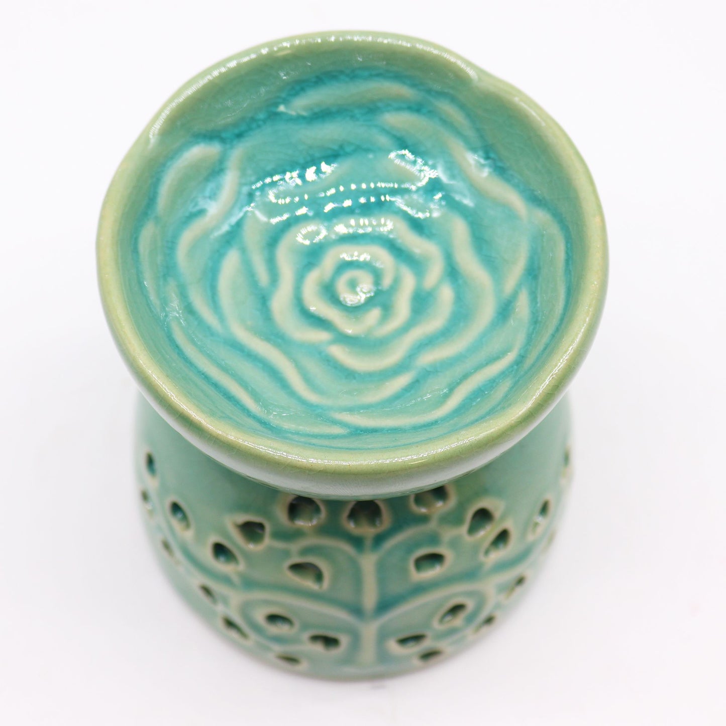 Blue Green Tree of Life Oil Burner
