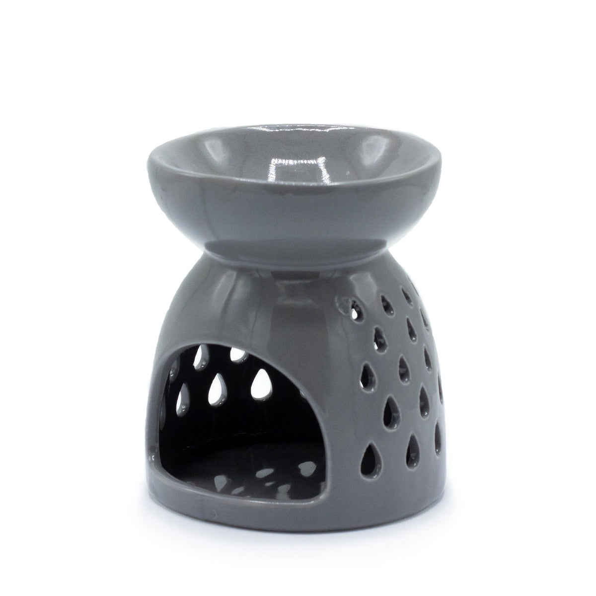 Classic Oil Burner GreyTeardrops Cutout