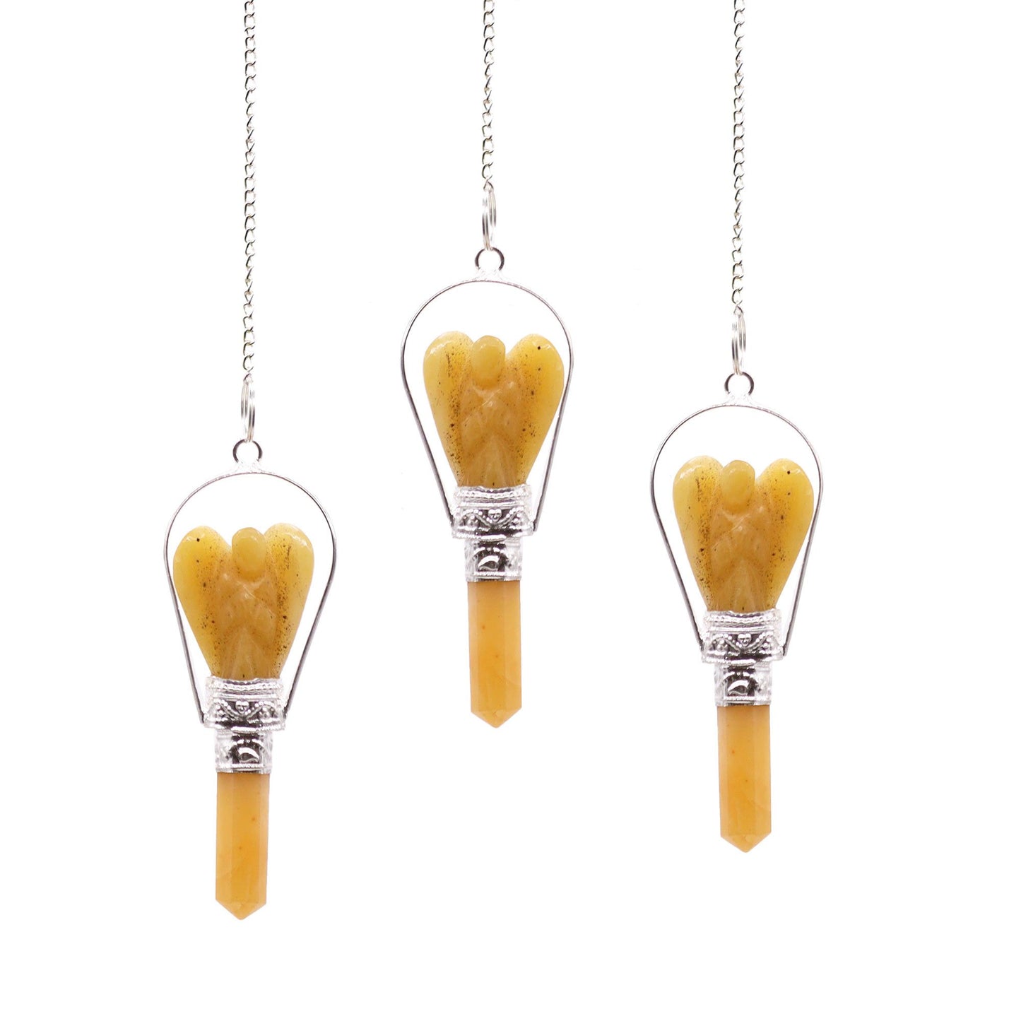 Yellow Quartz Angel Pendulum