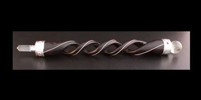 Wooden Healing Stick Spiral Carving Wand