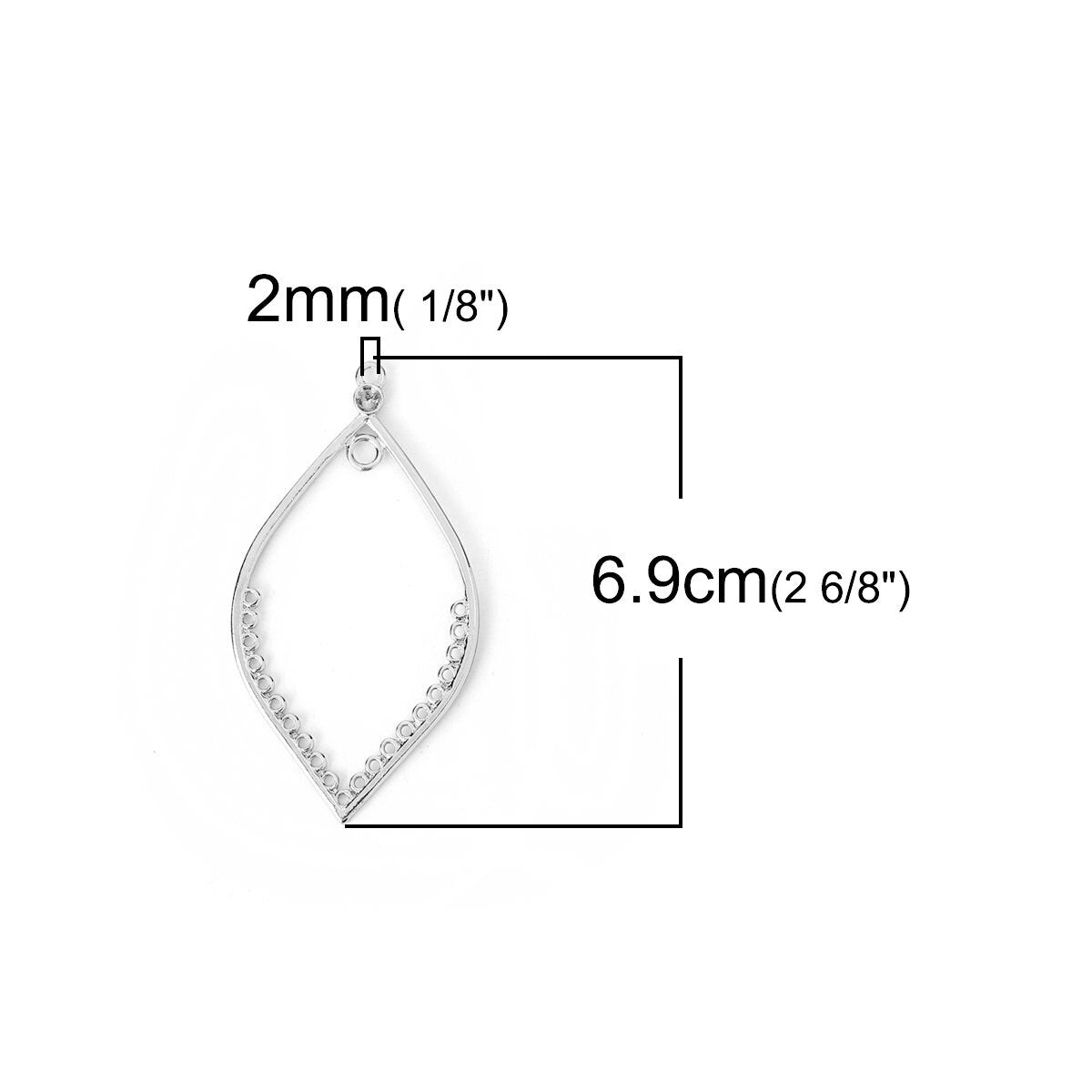 Large Pendant or Earring Component for Wrapping or Bead Weaving Pack of 10