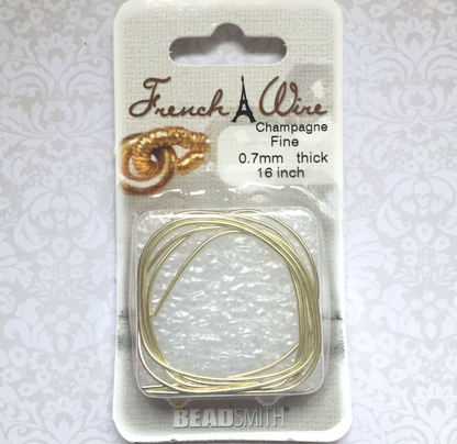 0.7mm Fine French Wire Champagne Colour Gimp Bullion Wire