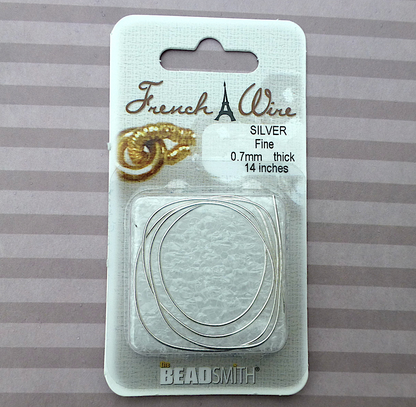  0.7mm Fine French Wire Silver Colour Gimp Bullion Wire