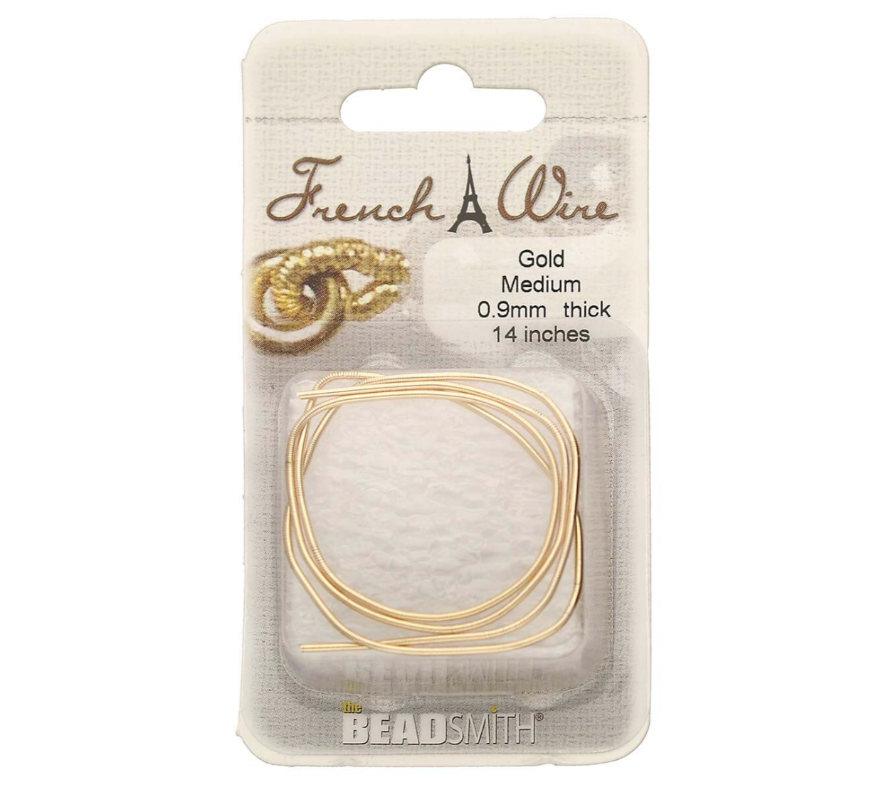 0.9mm Fine French Wire Gold Colour Gimp Bullion Wire