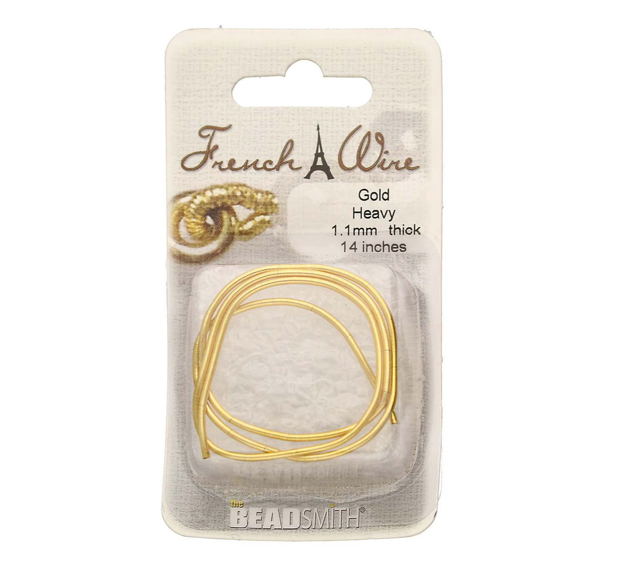 1.1mm French Wire Gold Colour Gimp Bullion Wire