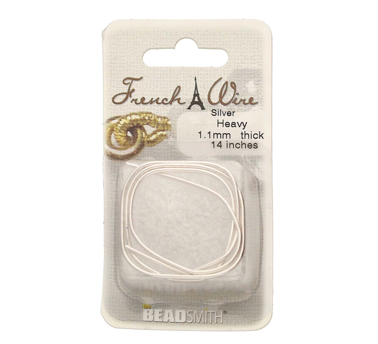 1.1mm French Wire Silver Colour Gimp Bullion Wire