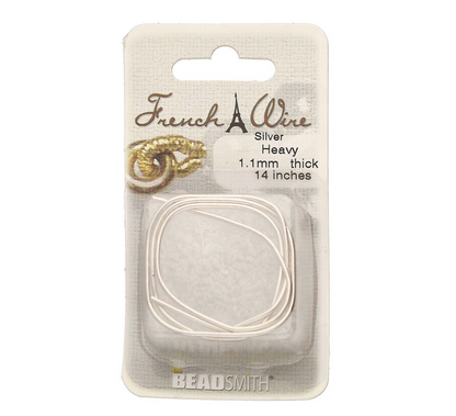 1.1mm French Wire Silver Colour Gimp Bullion Wire