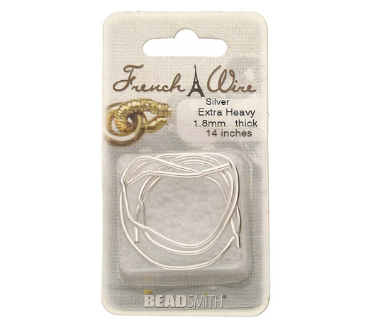 1.8mm French Wire Silver Colour Gimp Bullion Wire