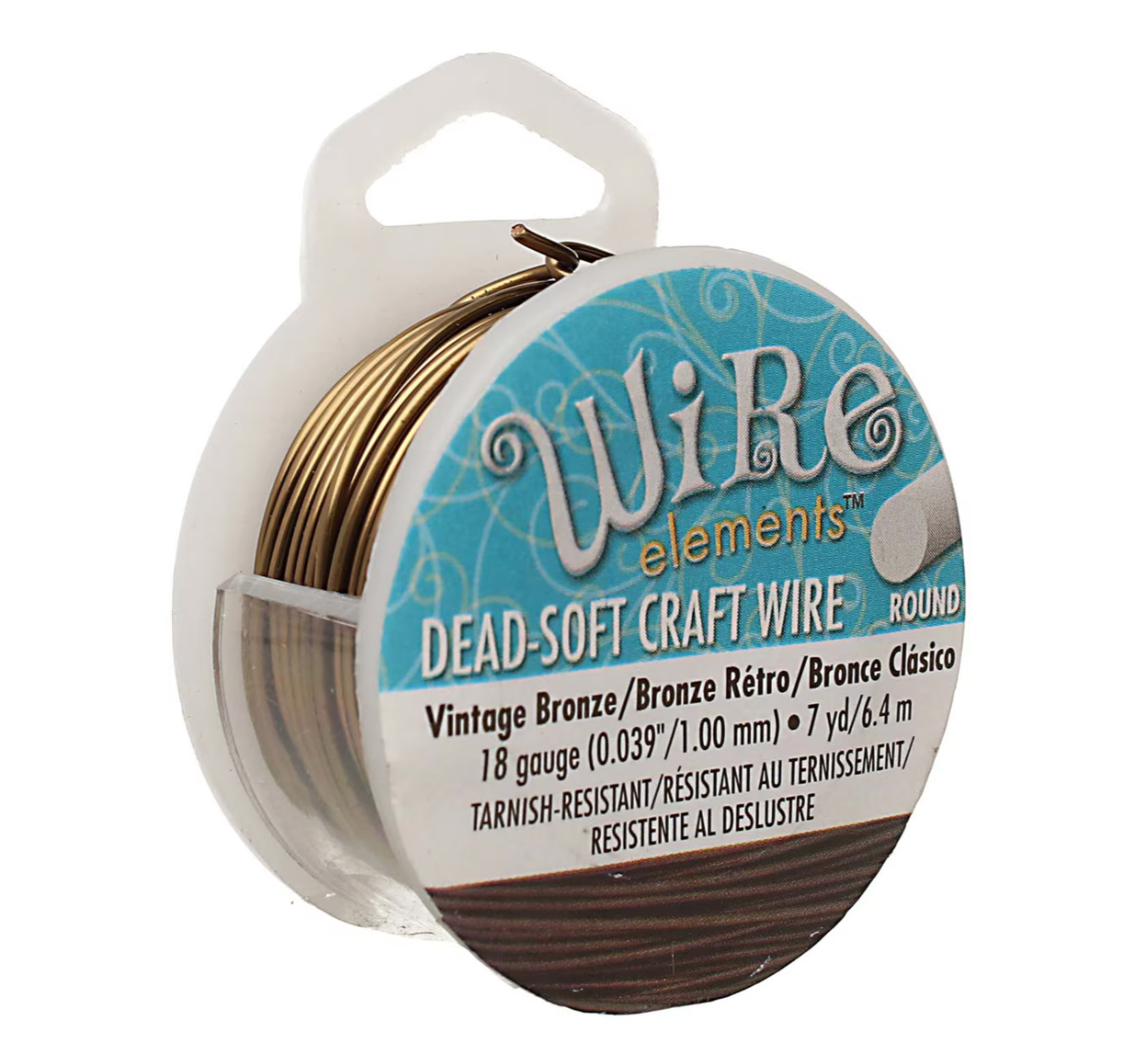 18 Gauge Vintage Bronze Colour Round Craft Wire by Beadsmith Pro Quality Non Tarnish 7yd