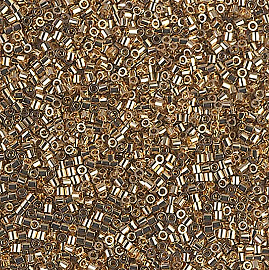 24 kt Gold Plated DBS0034 Miyuki Delica 15/0 Japanese Cylinder Beads 7 grams