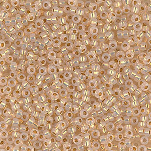 24kt Gold Lined Opal 11-0196 Miyuki 11/0 Round Japanese Seed Beads 20 grams