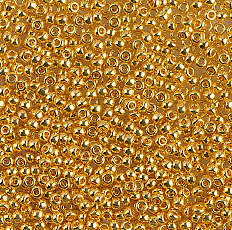24kt Gold Plated 11-0191 Miyuki 11/0 Round Japanese Seed Beads 20 grams