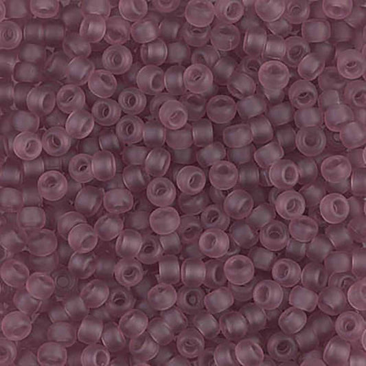 Matte Transparent Smoky Amethyst 8-9142F Miyuki 8/0 Round Japanese Seed Beads 20 grams 