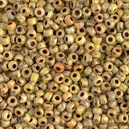 8-94512 Picasso Canary Yellow Matte Miyuki 8/0 Round Japanese Seed Beads 20 grams
