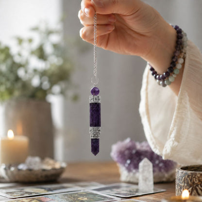 Amethyst Gemstone Pendulum for Divination