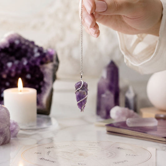 Amethyst Raw Gemstone Pendulum